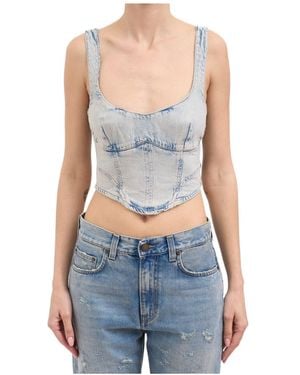 Haikure Elsie Vintage Sleeveless Top - Blue