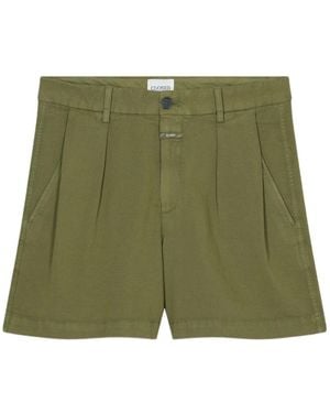 Closed Belt-Loop Shorts - Green