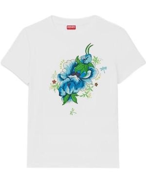 KENZO Peonies Printed T-Shirt - White