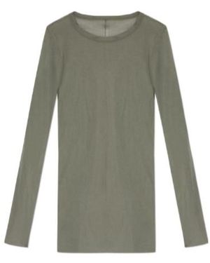 Rick Owens Temple Rib Long-Sleeve T-Shirt - Green