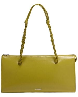 Jil Sander Tangle Tent Leather Shoulder Bag - Yellow