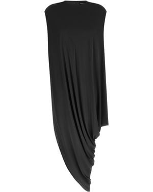 Tom Ford Asymmetric-Hem Draped Mini Dress - Black
