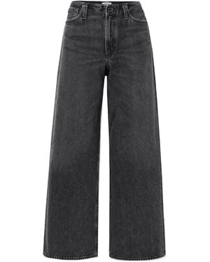 Agolde Lex Organic Low-Rise Wide-Leg Jeans - Gray