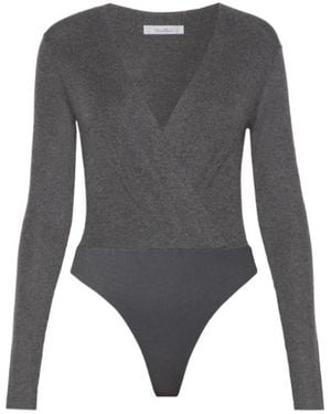 Max Mara Cashmere Yarn Sweater Bodysuit - Gray