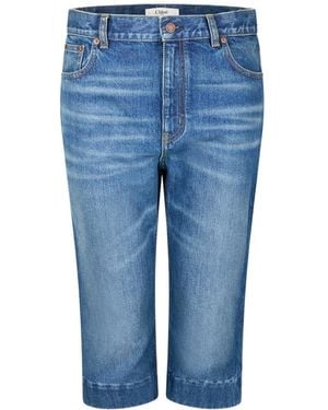 Chloé Chloé High-Rise Capri Jeans - Blue