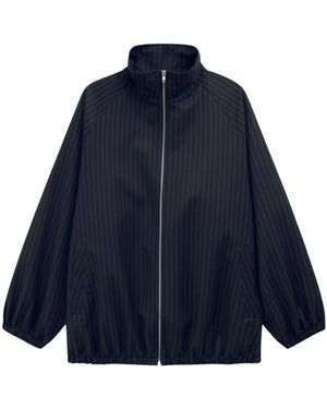 Frankie Shop Baxter Pinstriped Track Jacket - Blue