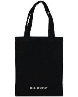 Rick Owens Drkshdw Logo Detailed Top Handle Bag - Black