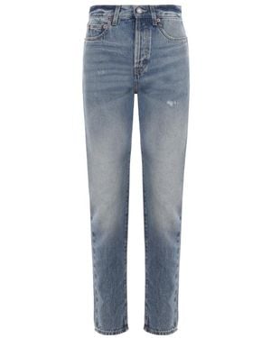 Saint Laurent Mid-Rise Slim Fit Jeans - Blue