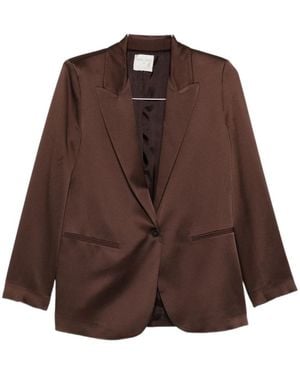 forte_forte Single-Breasted Jacket - Brown