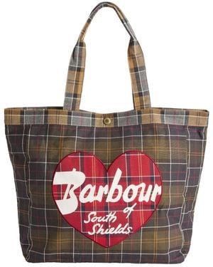 Barbour Color Block Handbag - Red