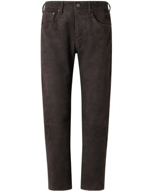 Citizens of Humanity Suede Straight-Leg Trousers - Grey