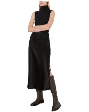 Vince Side Slit Skirt - Black