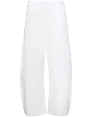 KHAITE Clover Compact Poplin Trousers - White