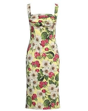 Dolce & Gabbana Floral Dress - Metallic
