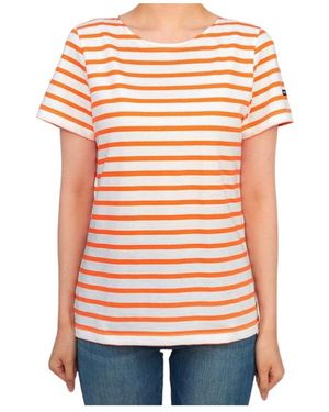 Saint James Striped T-Shirt - Orange