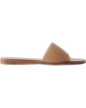 AMINA MUADDI Bianca Glass Pvc Flats - Brown