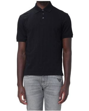 Emporio Armani Cotton Jersey Polo Shirt - Blue
