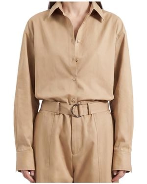 Frankie Shop Peri Cotton Shirt - Natural