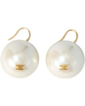 Celine Les Perles Xl Earrings - White