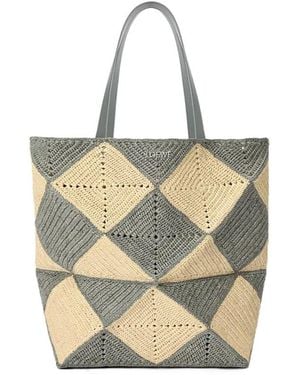 Loewe Xl Puzzle Fold Tote Bag - Metallic