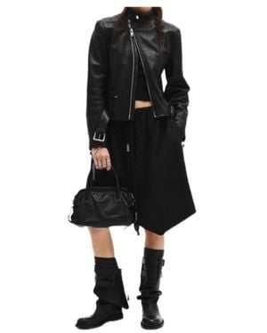 Ann Demeulemeester Long-Sleeved Motorcycle Jacket - Black
