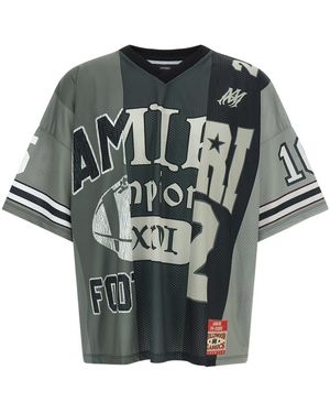 Amiri Mesh Crewneck T-Shirt - Grey