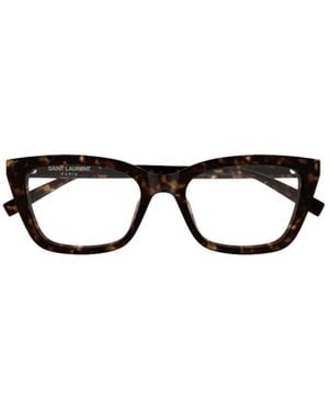 Saint Laurent Tortoiseshell-Effect Glasses - White