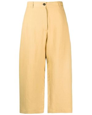 Studio Nicholson Twill Cotton Palazzo Pats - Yellow