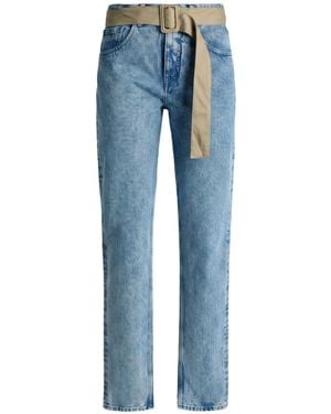 MM6 by Maison Margiela Mid-Rise Straight-Leg Jeans - Blue