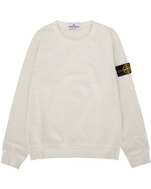 Stone Island Compass-Patch Sweatshirt - White