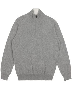 Ferragamo Semi-Zipper Sweater - Gray