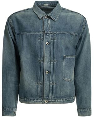 A.PRESSE No 23 Boxy Denim Jacket - Blue