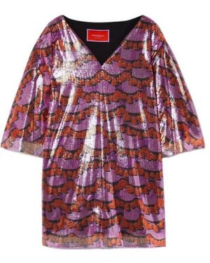 La DoubleJ V-Neck Dress - Red
