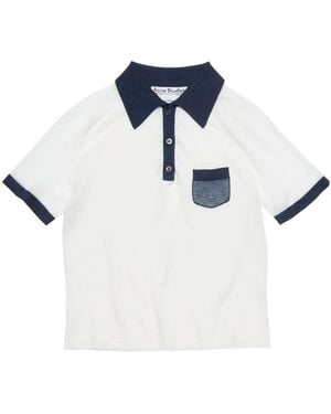 Acne Studios Short-Sleeve Pocket Polo Top - Blue