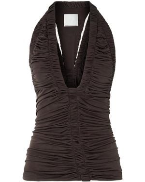 Christopher Esber Orion Ruched Top - Black
