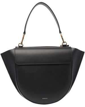 Wandler Medium Hortensia Logo Prrinted Tote Bag - Black