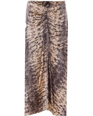 Isabel Marant Laren Silk Skirt - Brown