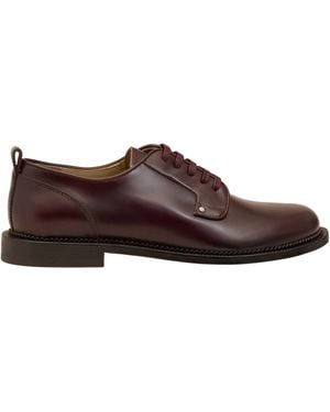 Ami Paris Leather Derby Shoes - Brown