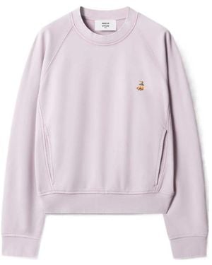 Maison Kitsuné Maison Kitsuné Dreaming Fox Patch Sweatshirt - Pink