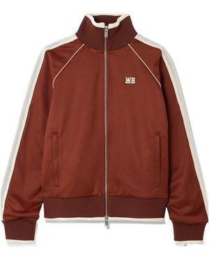 Wales Bonner Embroidered Mesh-Trimmed Jersey Track Jacket