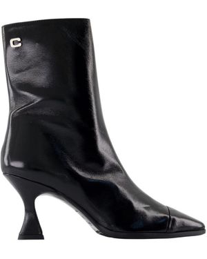 CAREL PARIS Cap-Toe Leather Boots - Black