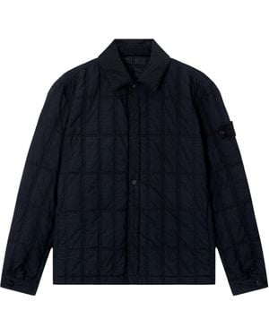 Stone Island Padded Coach Jacket With Anti-Drop - Blue