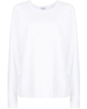 James Perse French-Terry Crewneck Sweatshirt - White