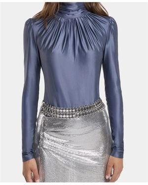 Rabanne High-Neck Top - Blue