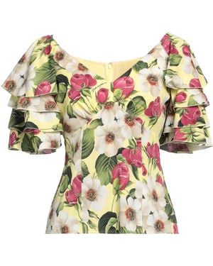 Dolce & Gabbana Floral-Print Tops - Yellow