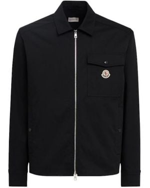 Moncler Blend Gabardine Shirt Jacket - Black
