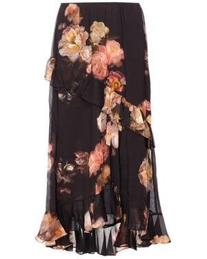 Zimmermann Hypnotic Asymmetric Midi Skirt - Black