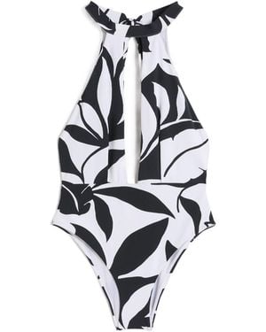 Max Mara Clava Floral Tie Swimsuit - White