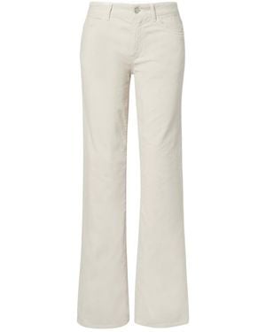The Row Carlyl Corduroy Straight Pants - White