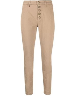 Dondup Cropped Skinny-Fit Pants - Natural